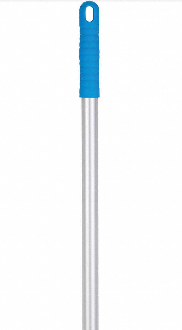 BROOM HANDLE,ALUMINUM,BLUE,33 IN