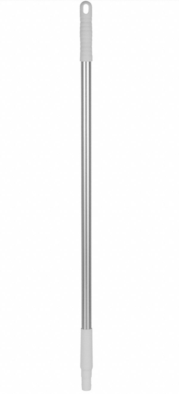 BROOM HANDLE,ALUMINUM,WHITE,33 IN