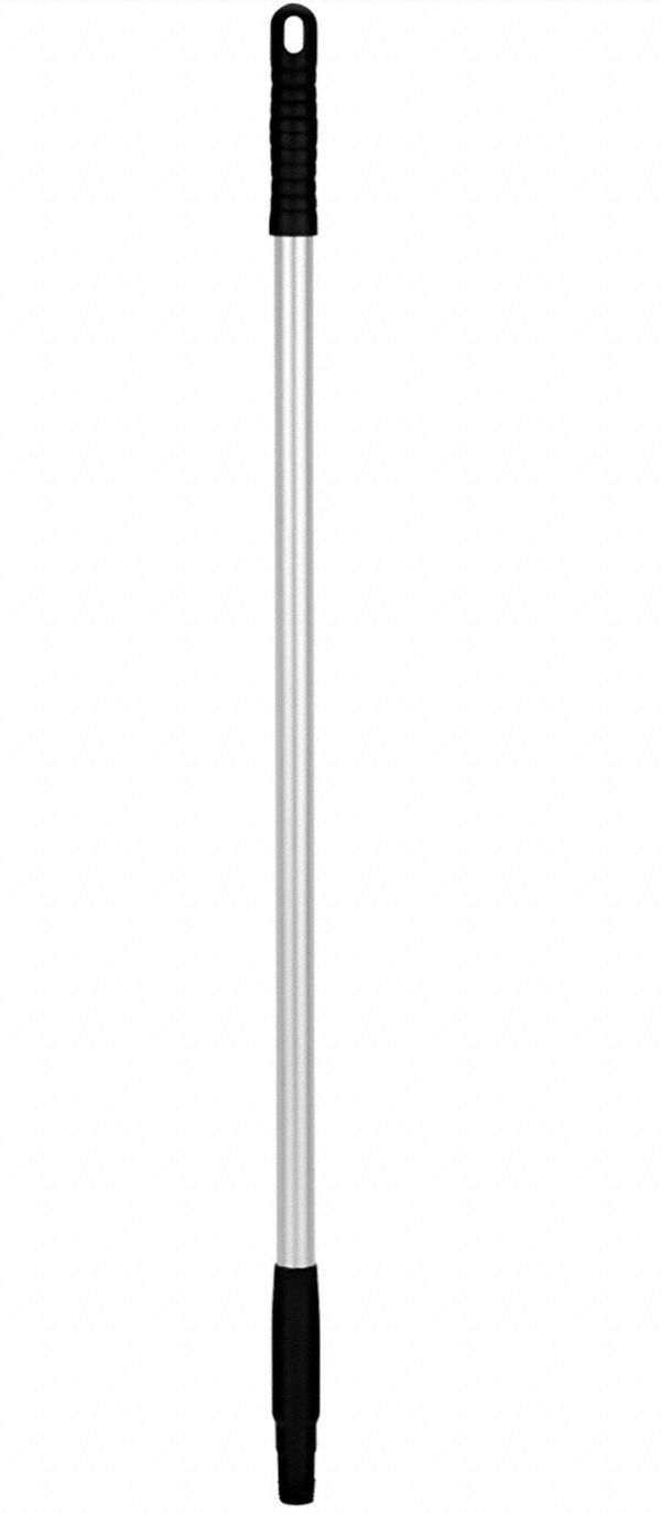 BROOM HANDLE,ALUMINUM,BLACK,33 IN