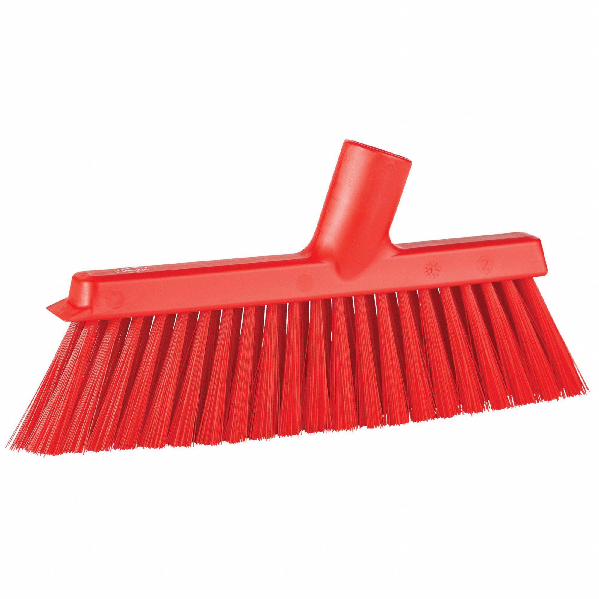 BROOM HEAD,THREADED,POLYESTER,RED