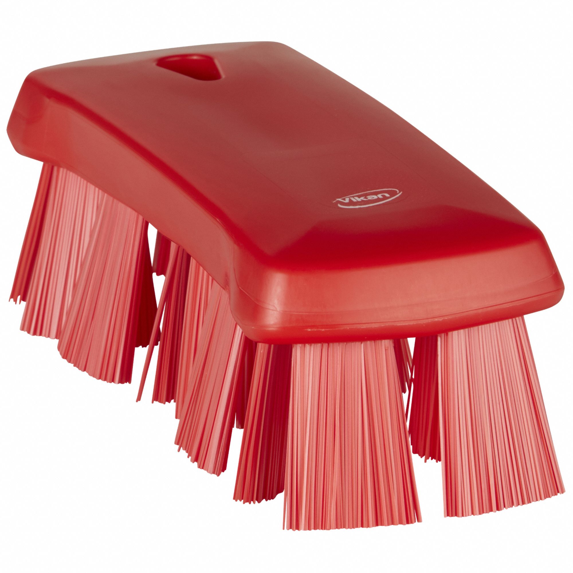 SCRUB BRUSH,6 29/32 IN L,RED