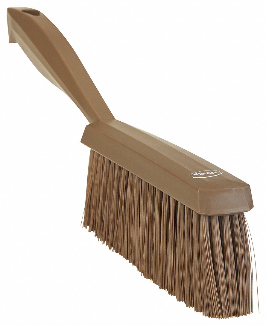 BRS À MAIN,POILS DOUX/FINS,POIG ERGONOMIQUE,BRUN,14 PO,POLYPROLÈNE/POLY
