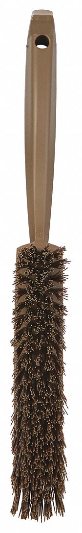 BRS À MAIN,POILS MOYENS,POIG ERGONOMIQUE,BRUN,14 PO,POLYPROLÈNE/POLY