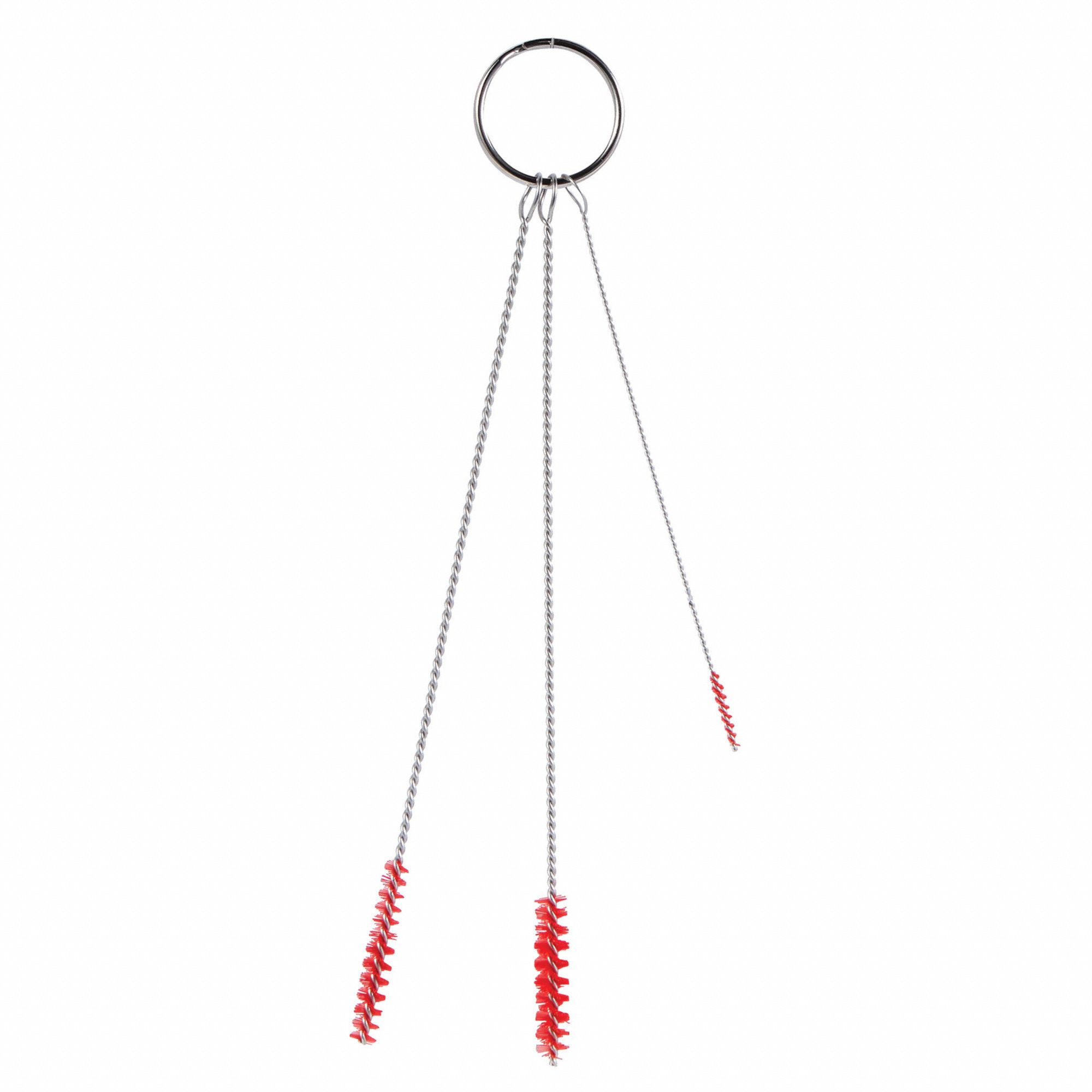 VIKAN SMALL DIAMETER TUBE BRUSH SET STAINLESS STEEL HANDLE, 15/64 IN W ...