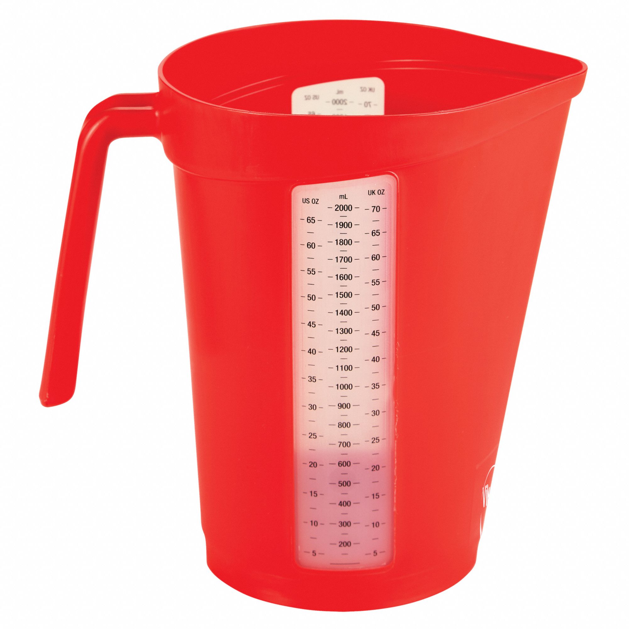 BUCKET, ROUND, 51/64 GAL CAP, RED, 5 1/4 X 8 1/2 X 8 15/32 X 8 1/2 IN, POLYPROPYLENE