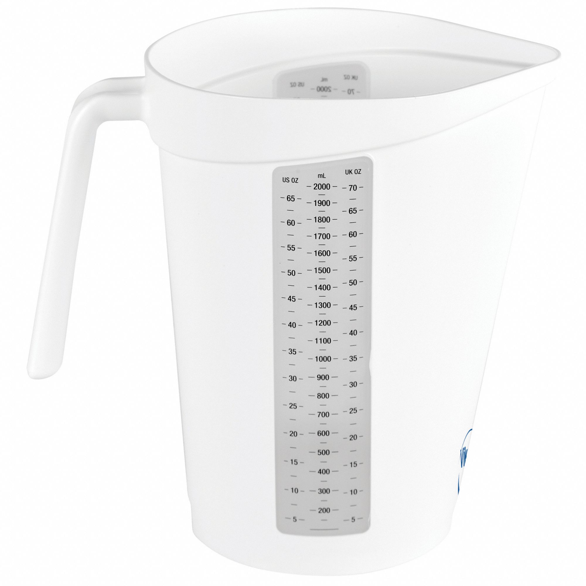 BUCKET, ROUND, 51/64 GAL CAP, WHITE, 5 1/4 X 8 1/2 X 8 15/32 X 8 1/2 IN, POLYPROPYLENE