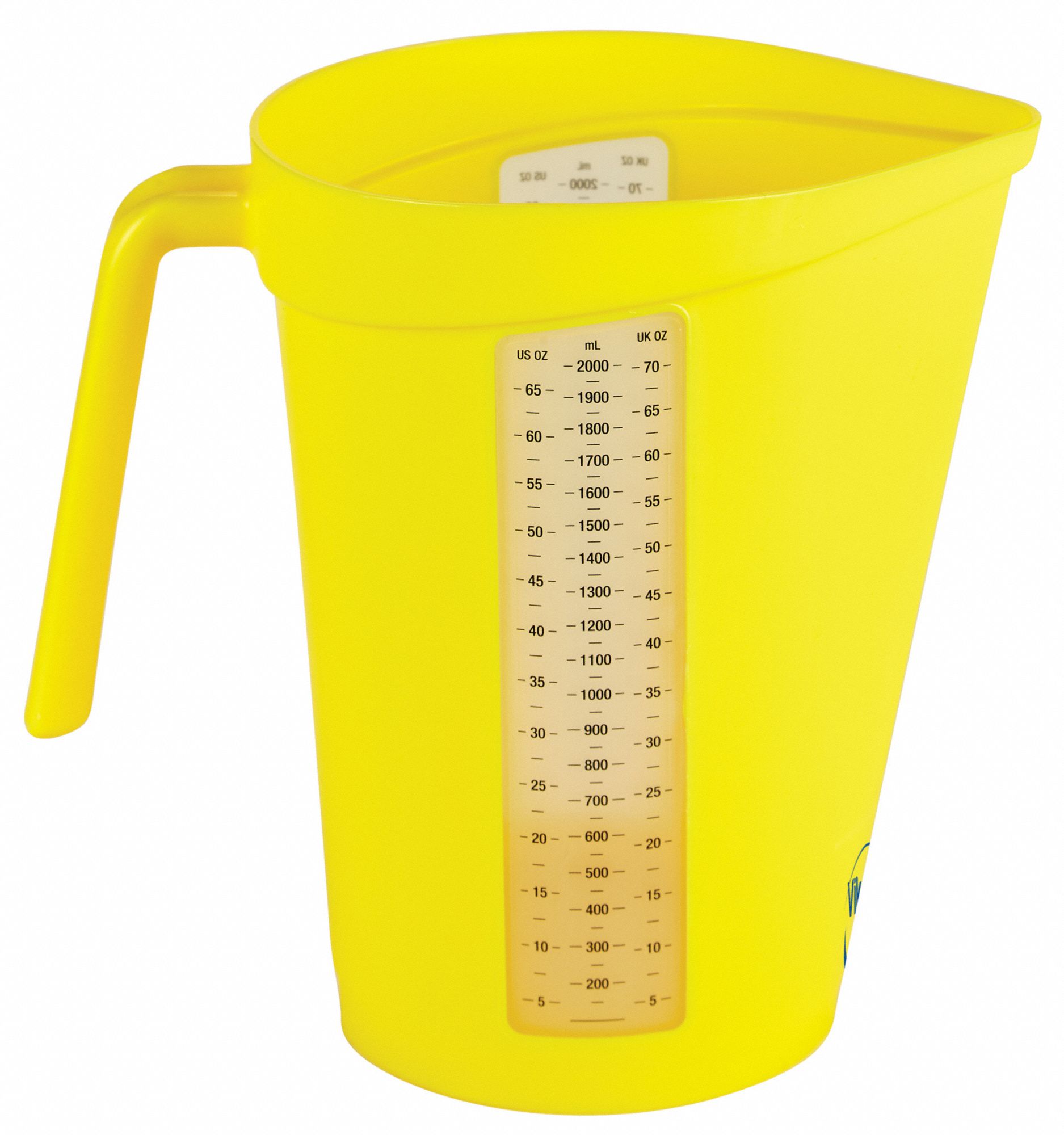 BUCKET, ROUND, 51/64 GAL CAP, YELLOW, 5 1/4 X 8 1/2 X 8 15/32 X 8 1/2 IN, POLYPROPYLENE