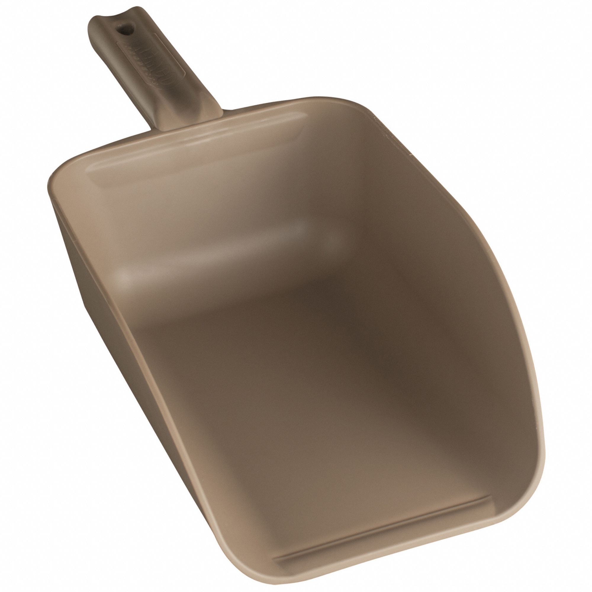 LARGE HAND SCOOP, CAP 82 OZ, TEMP -22 TO -176 ° F, BROWN, 15 X 6 1/2 X 3 1/2 IN, PP