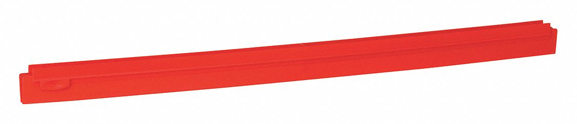 REPLACEMENT SQUEEGEE BLADE, STRAIGHT/DOUBLE, RED, 28 IN W, RUBBER