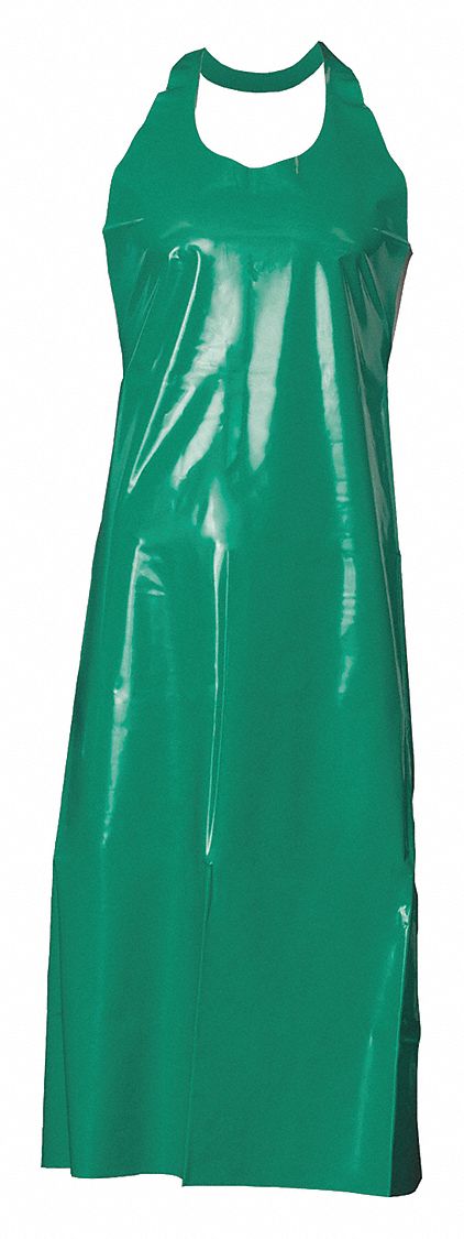 TOP DOG DIE-CUT APRON, REUSABLE, RAW SEAM, GREEN, 45 IN L, 6 MIL ...
