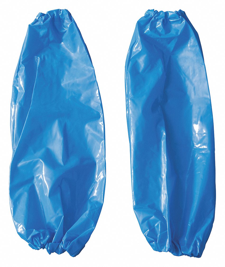 PROTECTIVE SLEEVES, REUSABLE, BLUE, 18 IN L, 6 MIL, ETHER-BASED POLYURETHANE