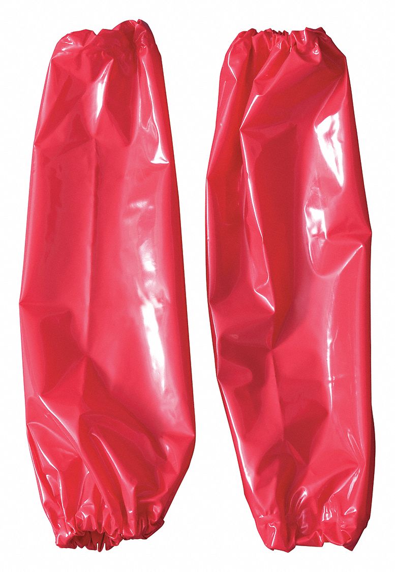 PROTECTIVE SLEEVES, REUSABLE, RED, 18 IN L, 6 MIL, ETHER-BASED POLYURETHANE