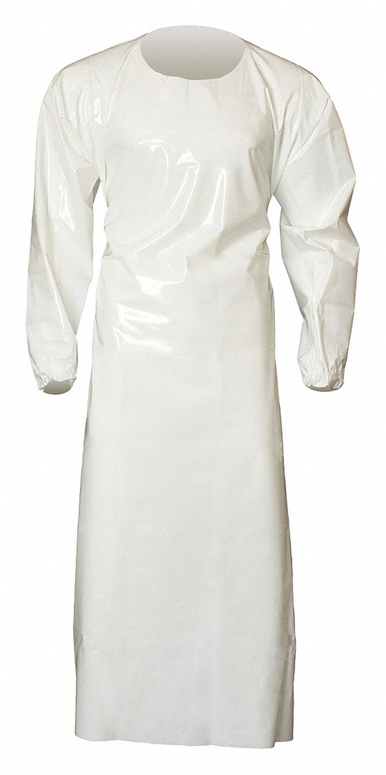 BLOUSE DÉCOUPÉE,RÉUTILISABLE,COUTURE BRUTE,BLC,T GRAND,6 MIL,POLYURÉTHANE