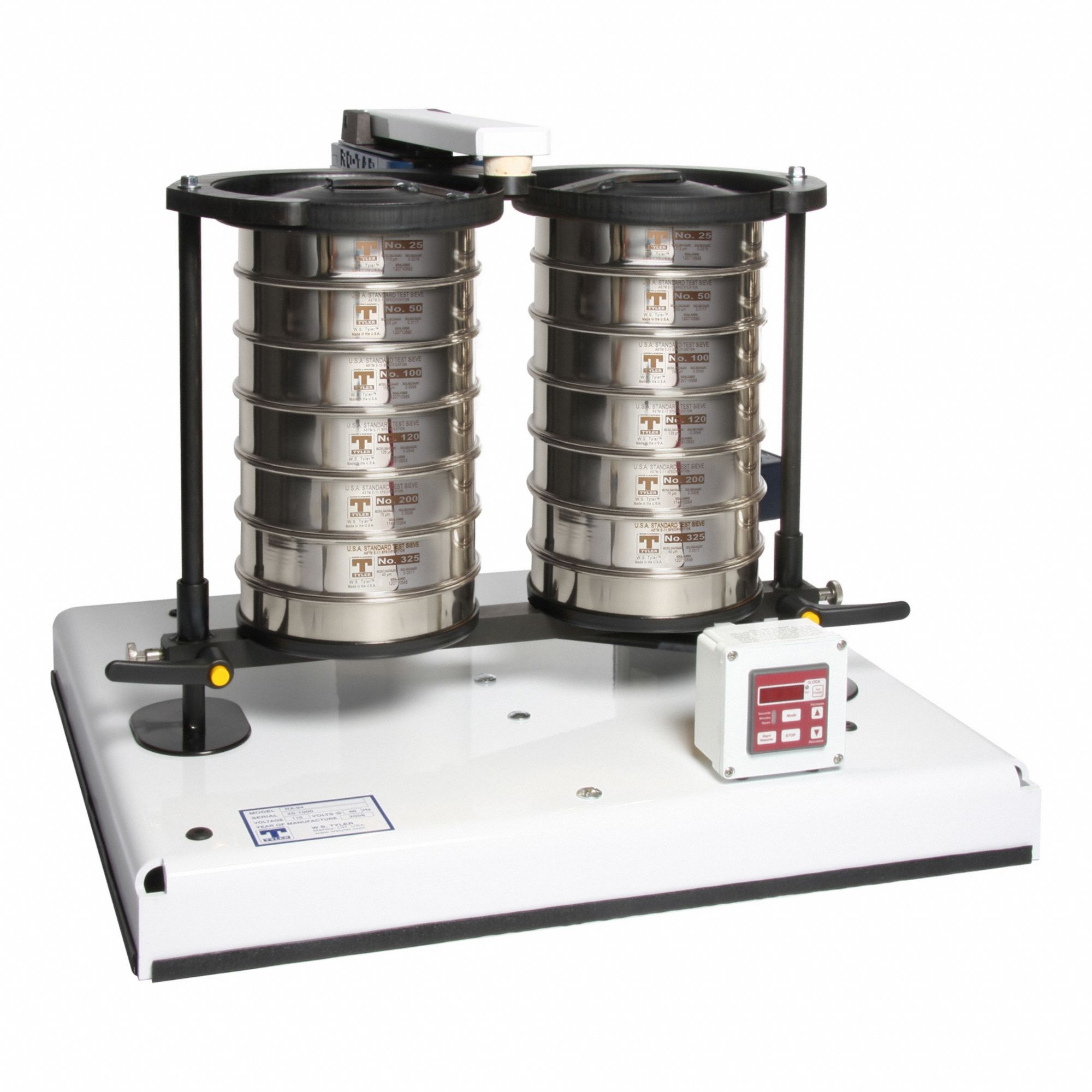 Mechanical Sieve Shaker: Circular/Horizontal/Vertical Tapping, 8 in Sieve Dia Accepted