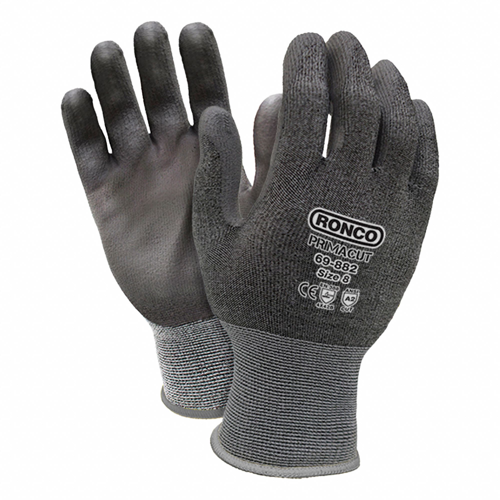 COATED GLOVES,GREY,SZ M,PR
