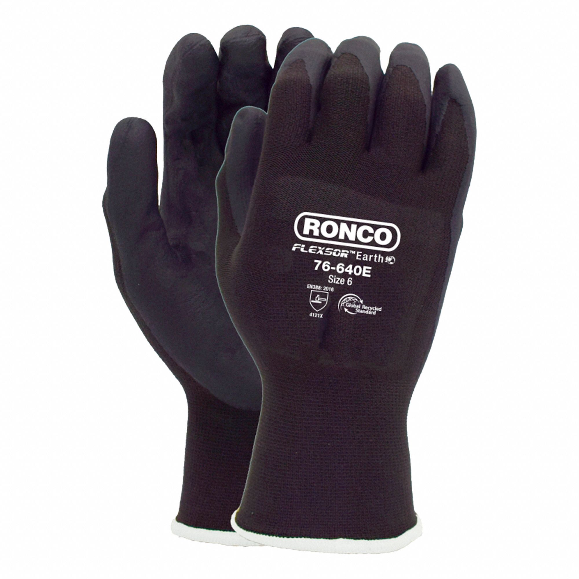 COATED GLOVES,BLACK,SZ XS,PR