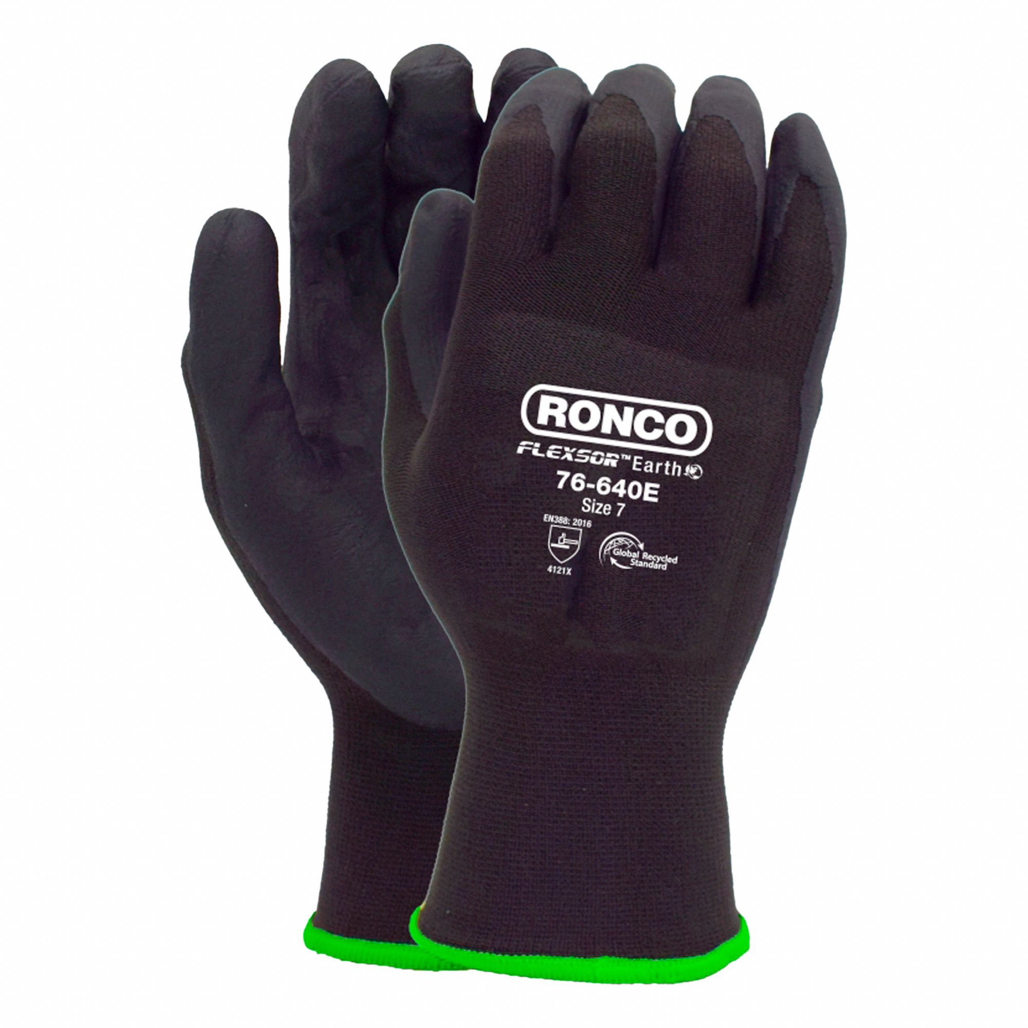 COATED GLOVES,BLACK,SZ S,PR