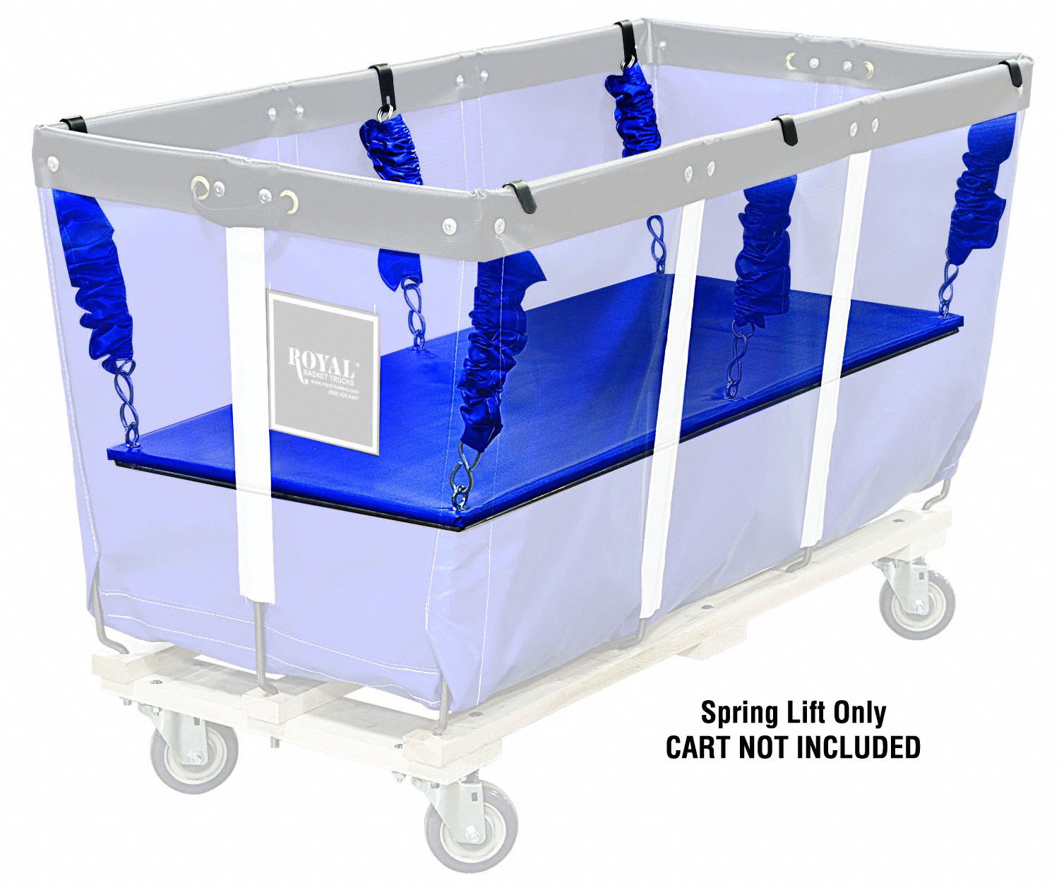 Spring Lift Kit: Blue, 150 lb Load Capacity, 40 in Overall Lg, 19 in Overall Wd