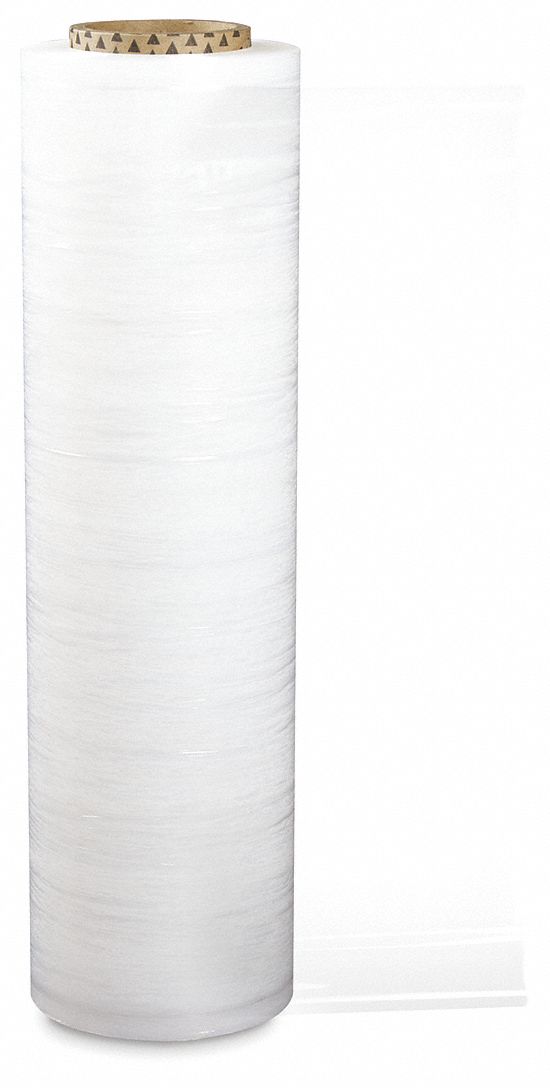 STRETCH WRAP, CAST, MACHINE GRADE, 55 MIL, 20 IN X 8000 FT, CLEAR, PLASTIC, ROLL