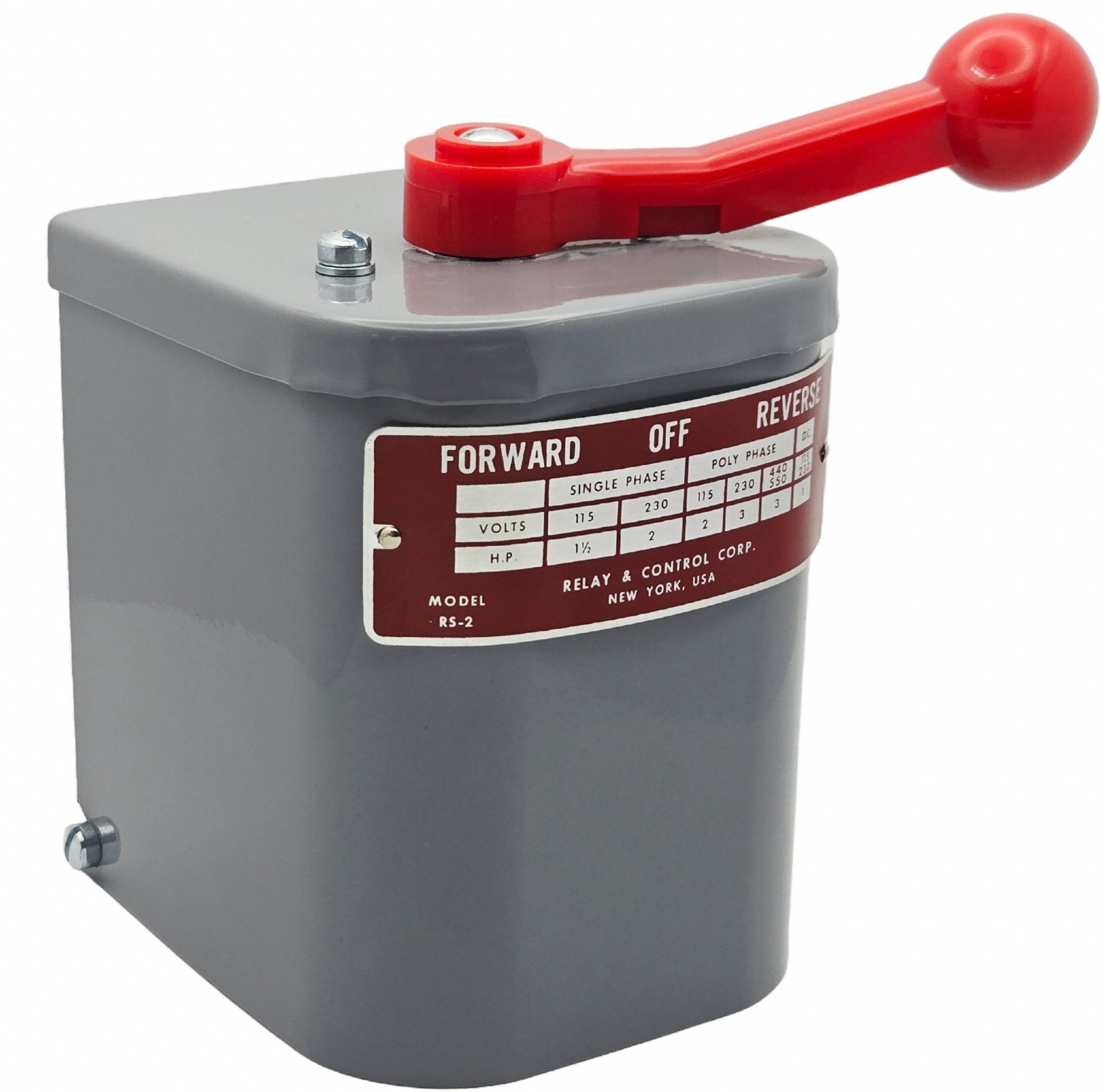 Reversing Drum Switch: 3 Pole, Three Phase, Maintained, Reversing, NEMA 1