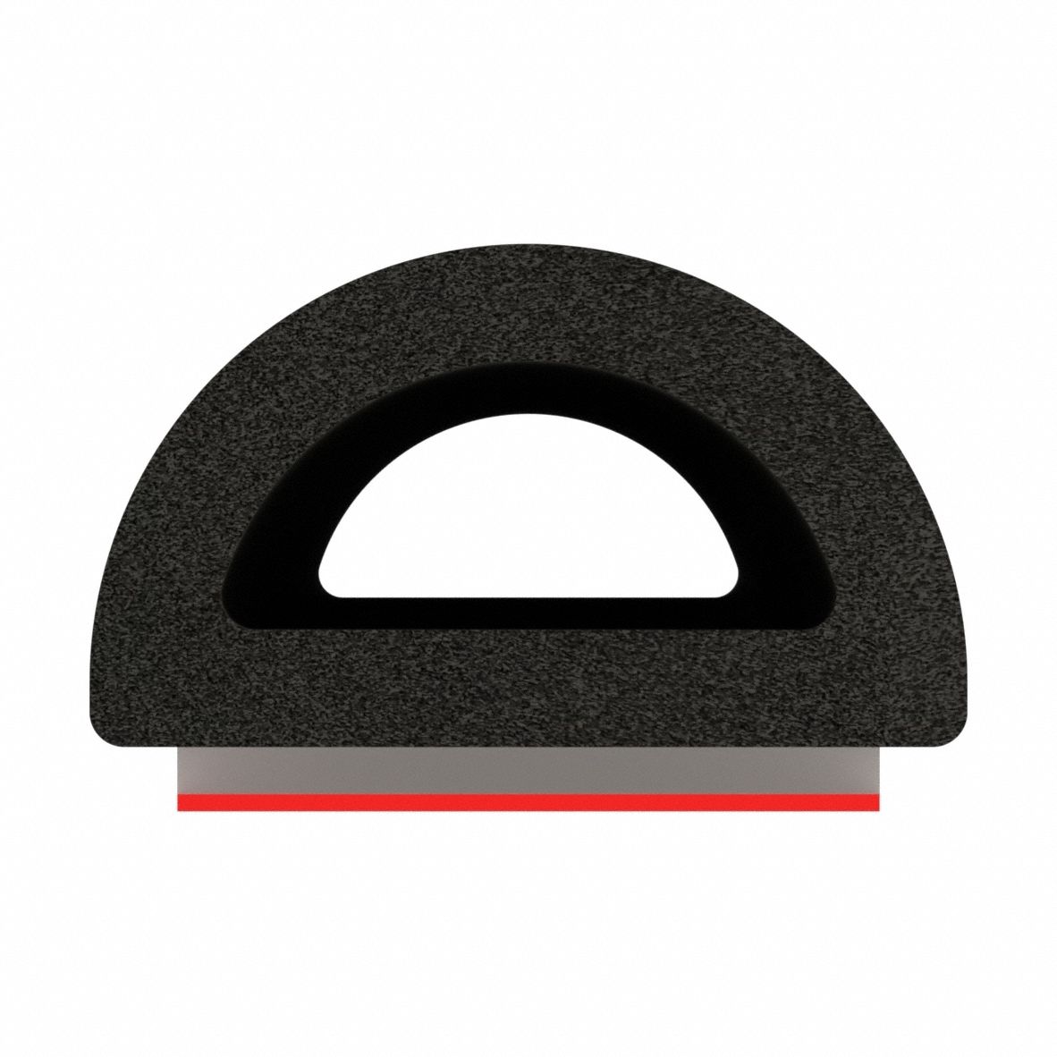 Seal: D-Shaped, Self-Adhesive Mounting, Std, EPDM, 50 ft Overall Lg, 3/8 in Overall Wd