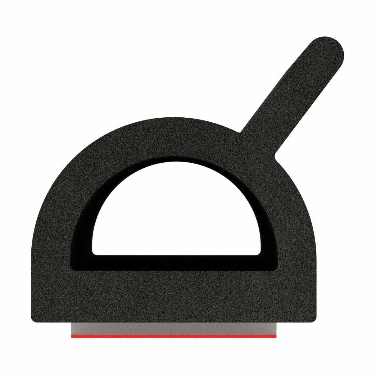Seal: D-Shaped, Self-Adhesive Mounting, Std, EPDM, 50 ft Overall Lg, 11/16 in Overall Wd