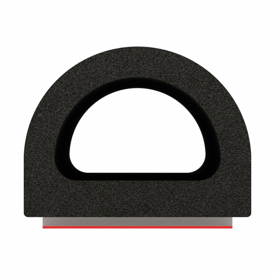 Seal: D-Shaped, Self-Adhesive Mounting, Std, EPDM, 50 ft Overall Lg, 3/4 in Overall Wd