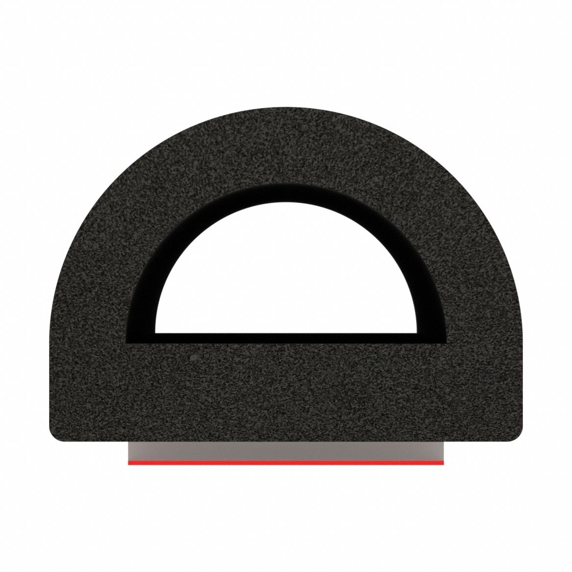 Seal: D-Shaped, Self-Adhesive Mounting, Std, EPDM, 50 ft Overall Lg, 3/4 in Overall Wd