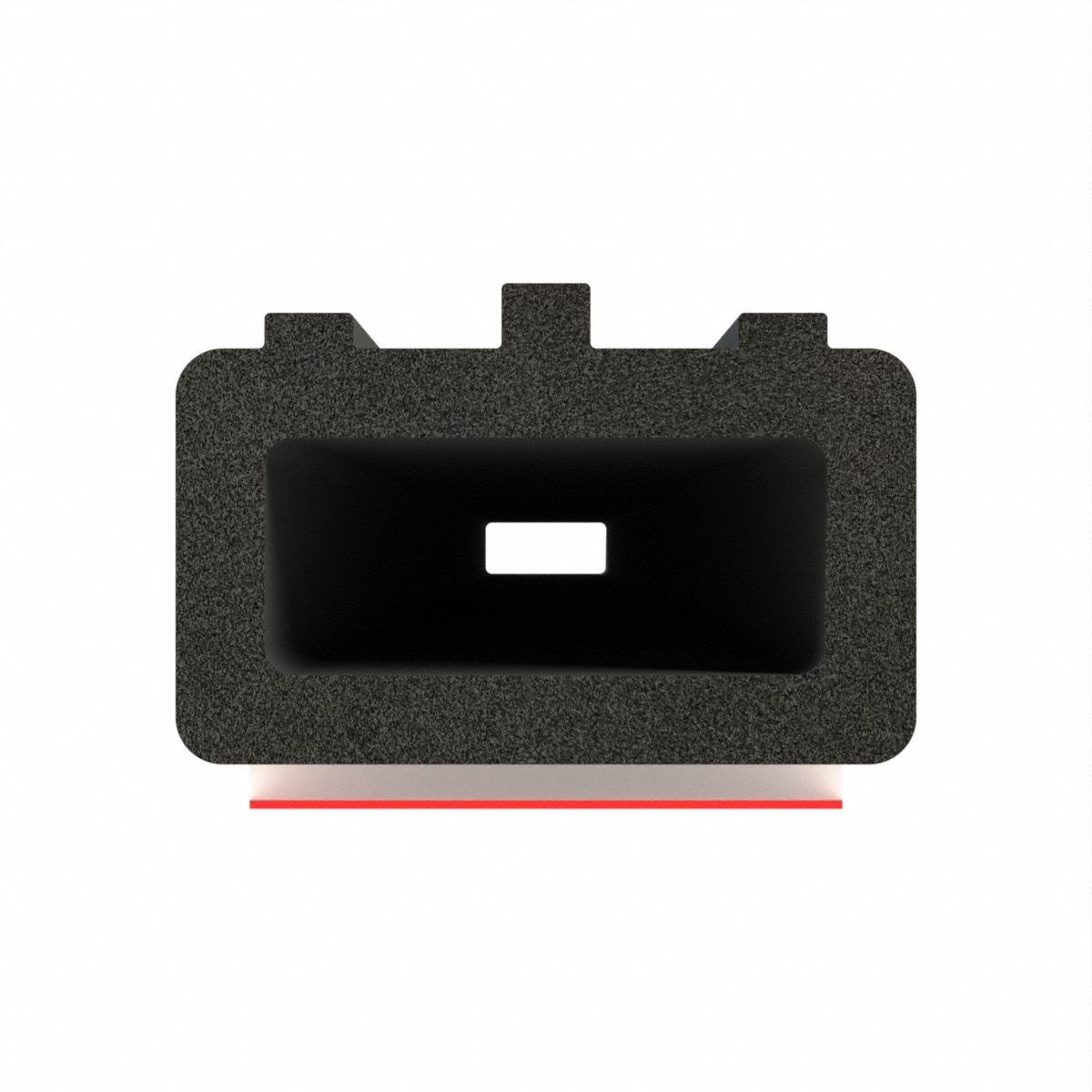 Seal: Rectangle, Self-Adhesive Mounting, Std, EPDM, 50 ft Overall Lg, 5/8 in Overall Wd