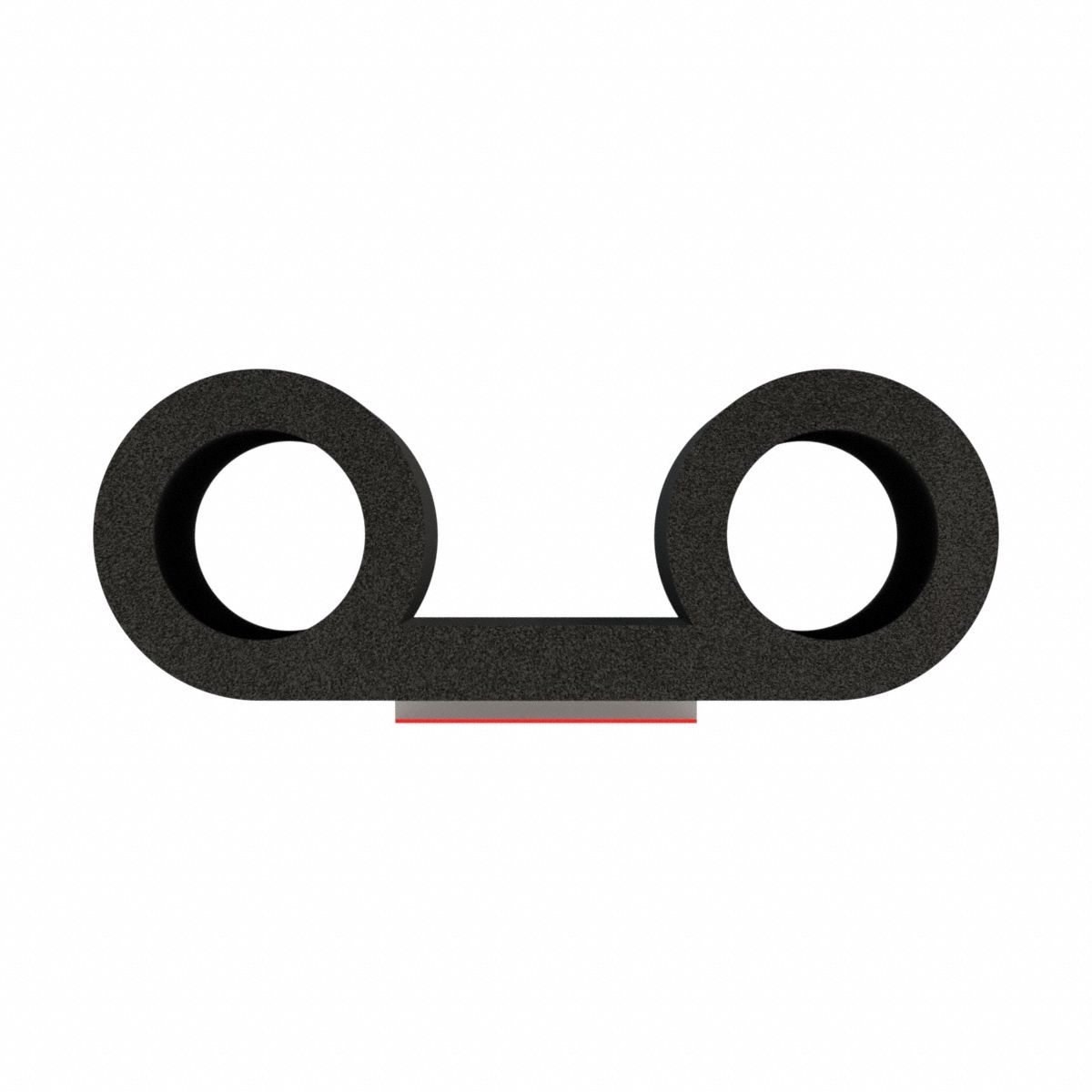 Seal: Double Bulb, Self-Adhesive Mounting, Std, EPDM, 50 ft Overall Lg, 9/16 in Overall Ht