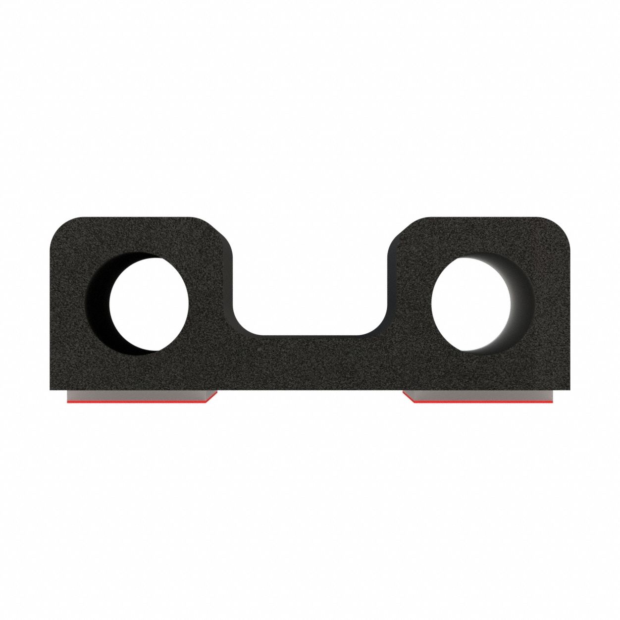 Seal: Double Bulb, Self-Adhesive Mounting, Std, EPDM, 50 ft Overall Lg, 1/2 in Overall Ht