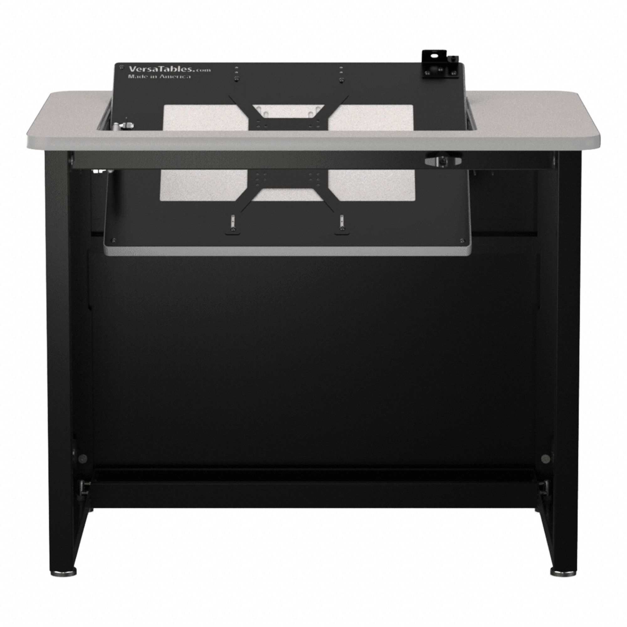 Computer Desk: Metal, Gray Matrix, 0 Drawers, 36 in Overall Wd, 29 in Overall Ht