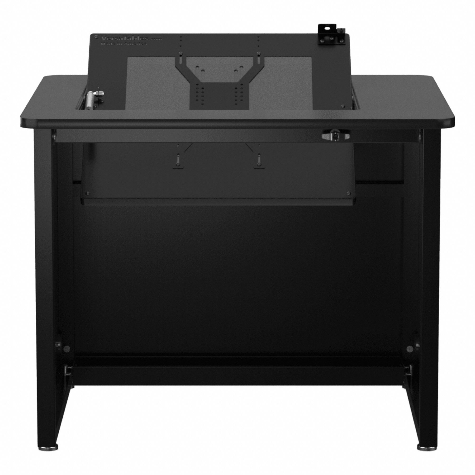 Computer Desk: Metal, Black Matrix, 0 Drawers, 36 in Overall Wd, 29 in Overall Ht