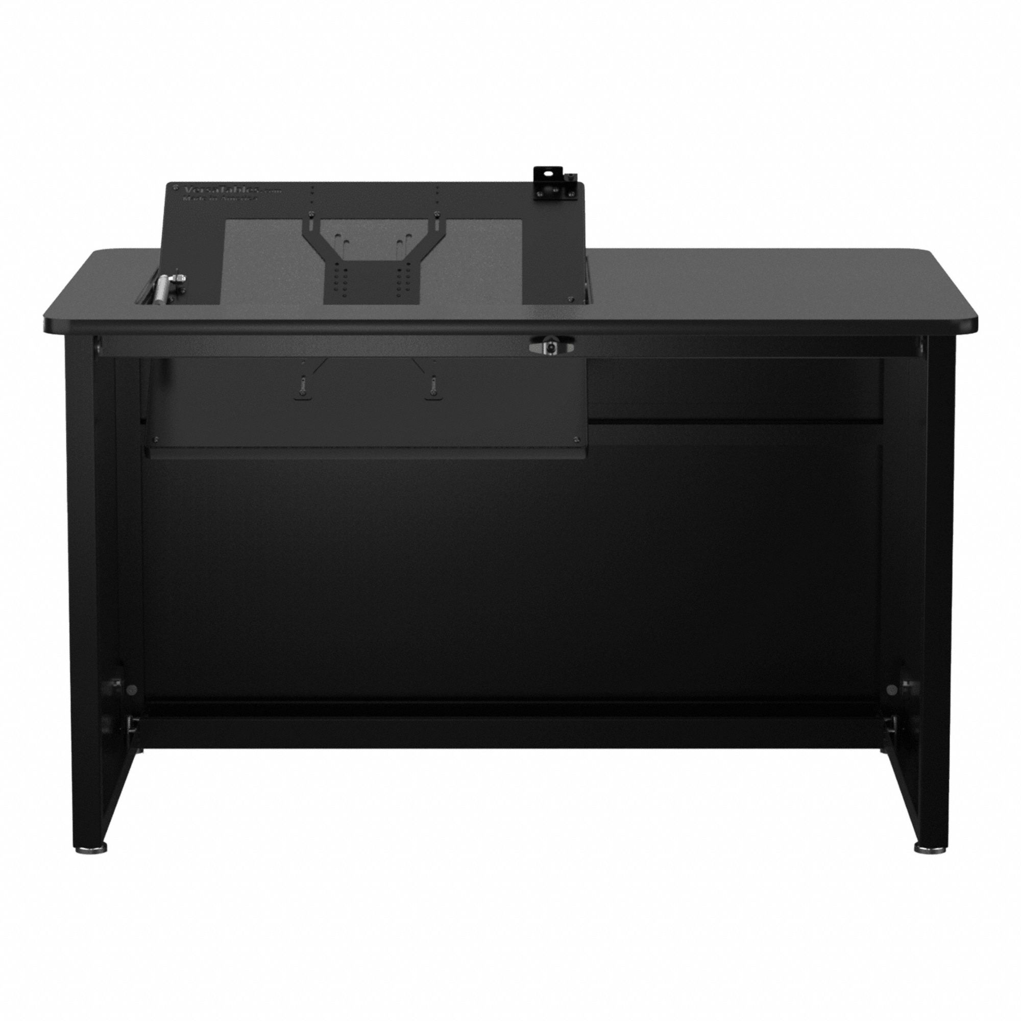 Computer Desk: Metal, Black Matrix, 0 Drawers, 48 in Overall Wd, 29 in Overall Ht