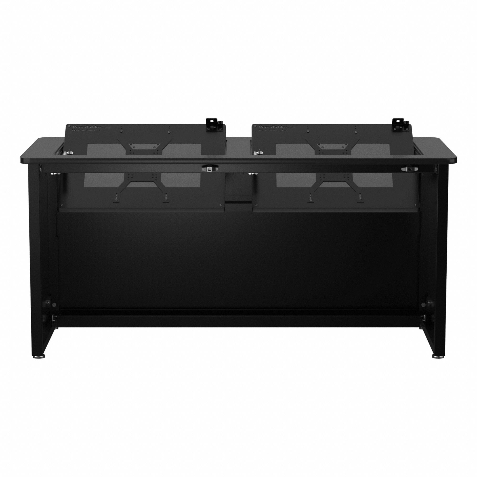 Computer Desk: Metal, Black Matrix, 0 Drawers, 60 in Overall Wd, 29 in Overall Ht