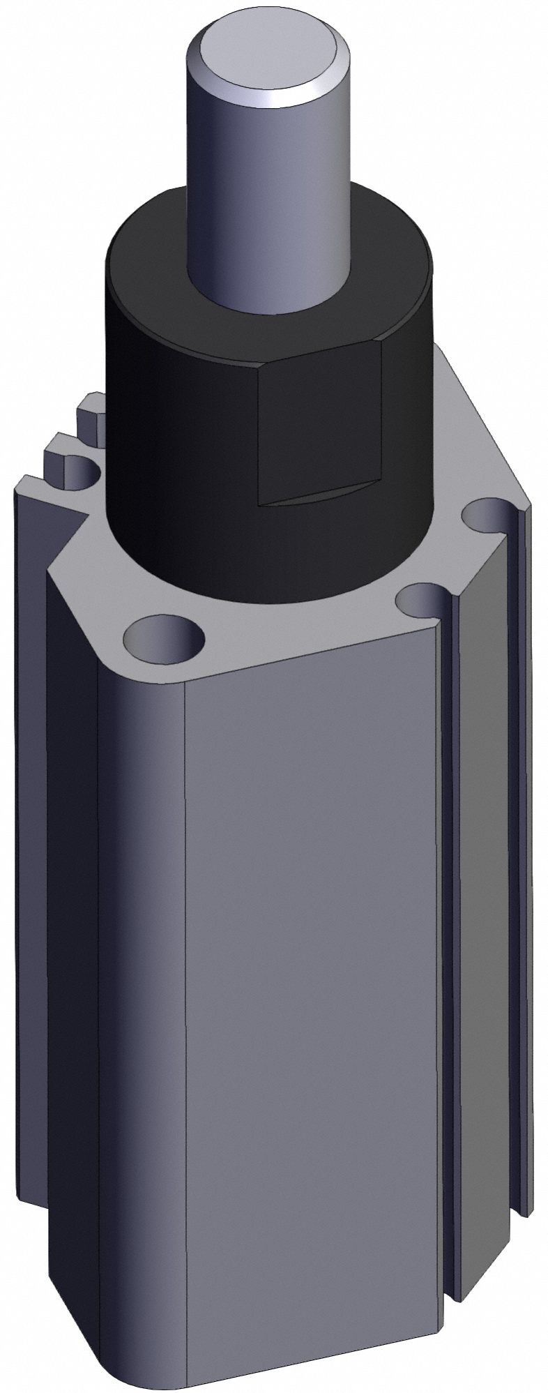 Stopper Air Cylinder: 20 mm Bore Dia, 20 mm Stroke Lg, Both Ends Tapped Mounting, Round Bar