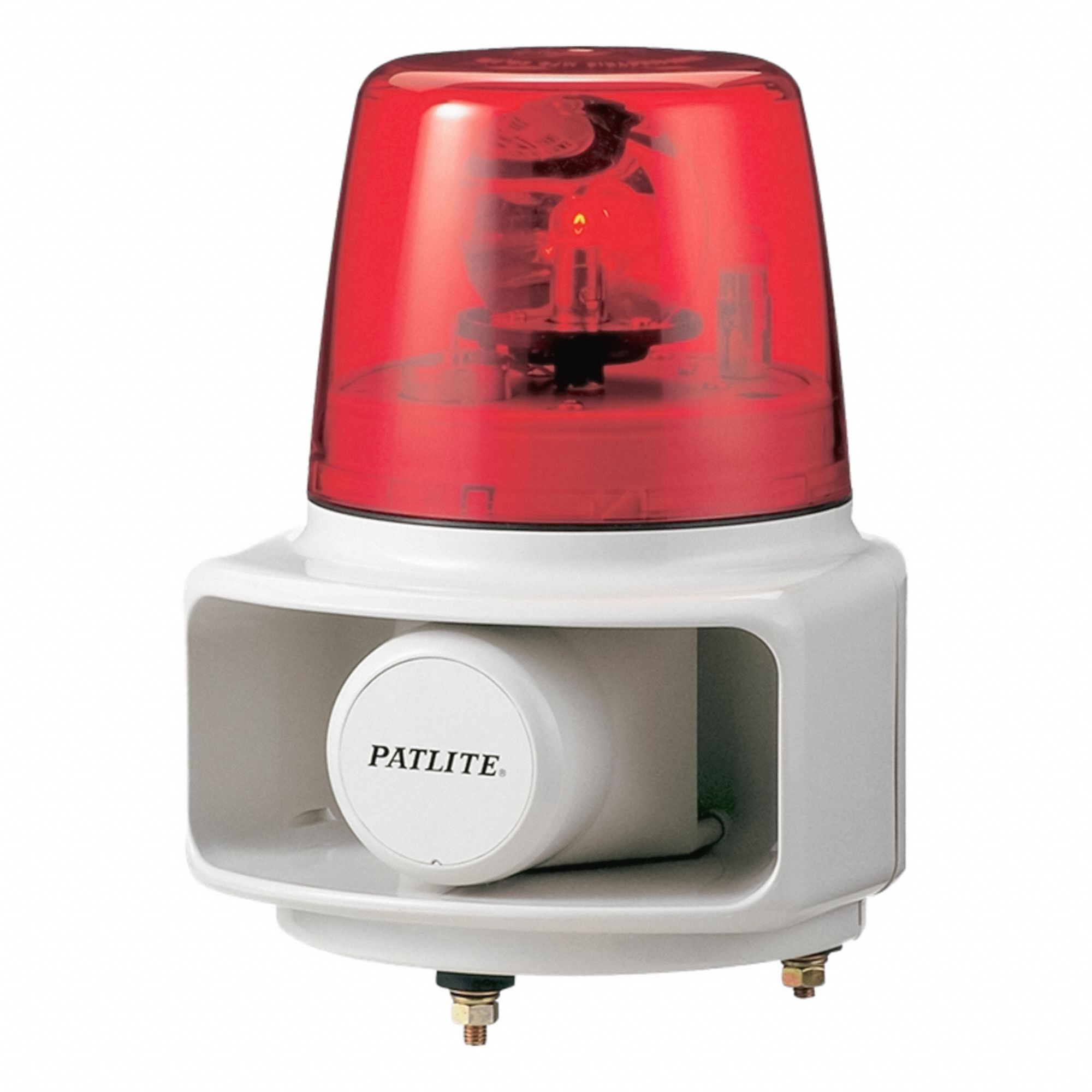 Audible Alarms: 24V DC, 10 1/4 in Overall Lg, 6 3/8 in Overall Dia, Incandescent, RT-24VF-R