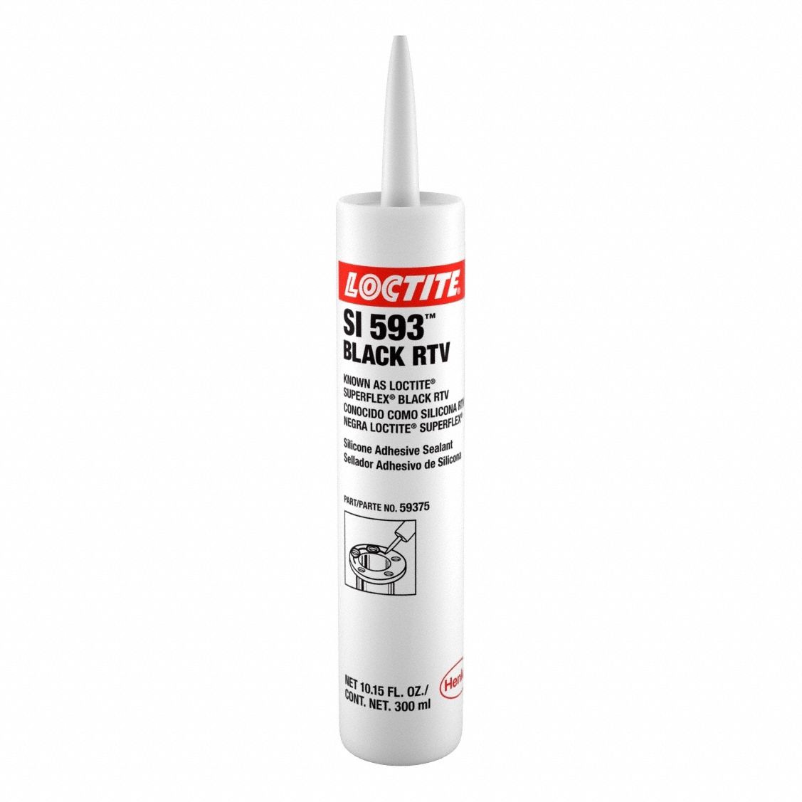 ADHESIVE/SEALANT, RTV, THIXOTROPIC PASTE, TEMP RANGE -54 TO 232 ° C, CURE 24 HR, BLK, 300 ML, SILICONE