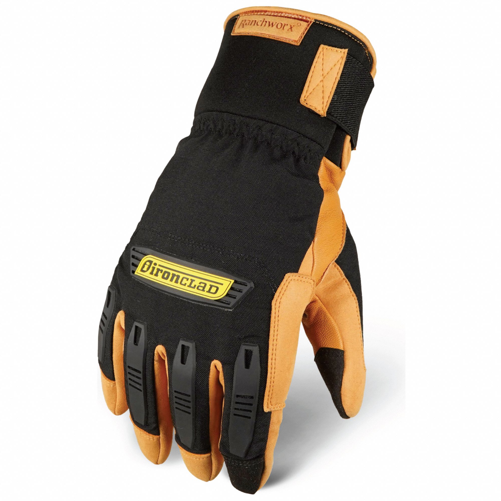 LEATHER GLOVES,12-11/16 IN,GOATSKIN,PR
