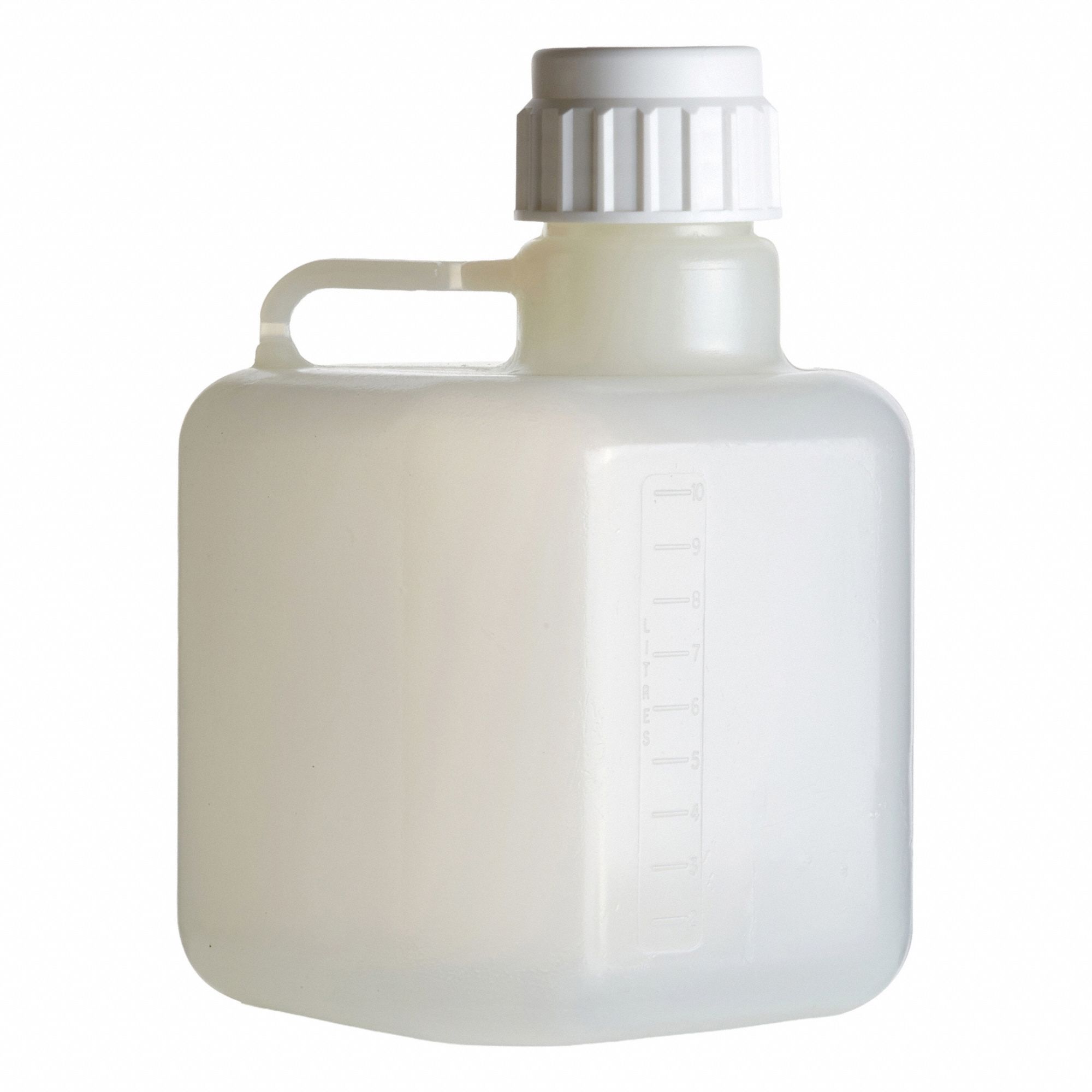 AZLON Carboy: 10 L, 2.64 gal, Polypropylene, 280 mm x 420 mm, Screw On Cap, Colorless, Polypropylene (MPN BNP10B). Key specifications — Product Type: Carboy; Body Color: Colorless; Brand: AZLON; Screw Closure Size: 83 mm; Shape: Square; Dispenser Type: No Dispensing Mechanism; Basic Material: Plastic; Closure Type: Screw On Cap.