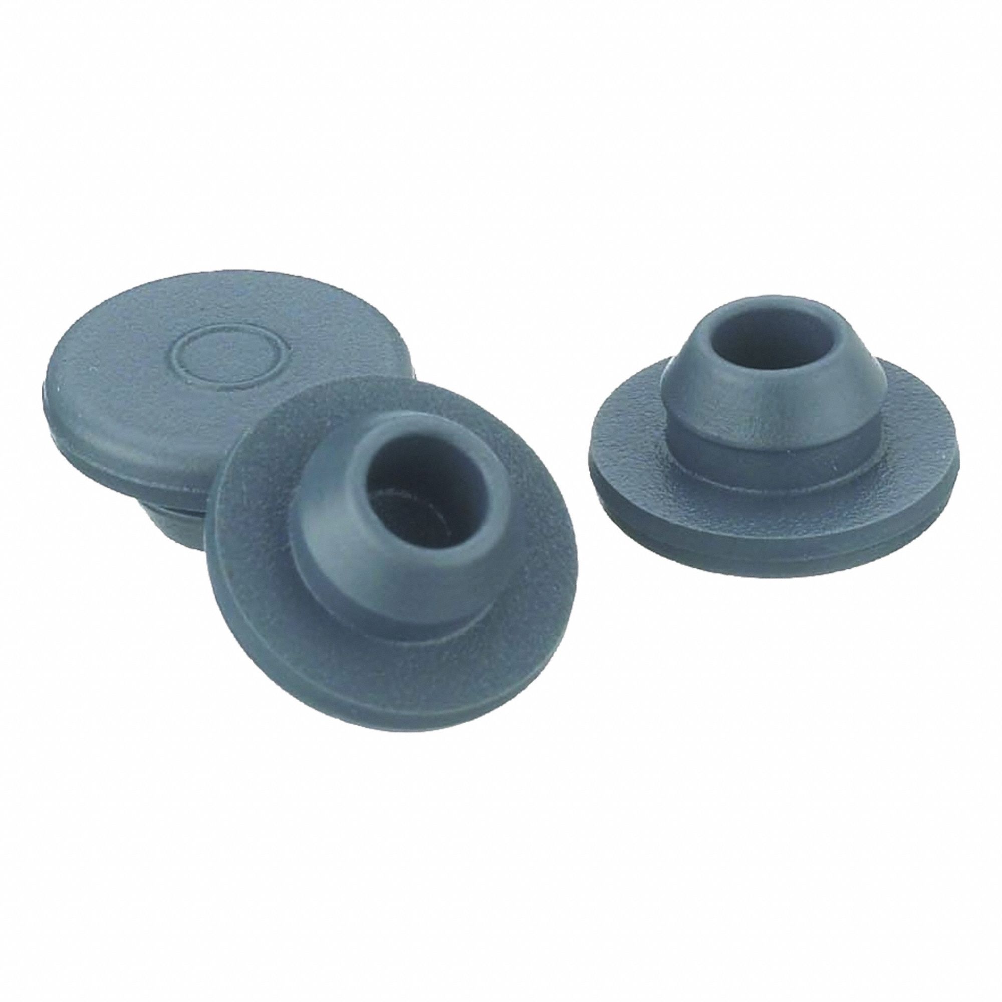 Stopper: Bromobutyl, 13 Stopper Size, 7.82 mm Bottom Dia, 13 mm Top Dia, 6.25 mm Overall Ht, Gray (MPN W224100-400). Key specifications — Standards: USP <381>; Brand: WHEATON; Color: Gray; Stopper Size: 13; Material: Bromobutyl.