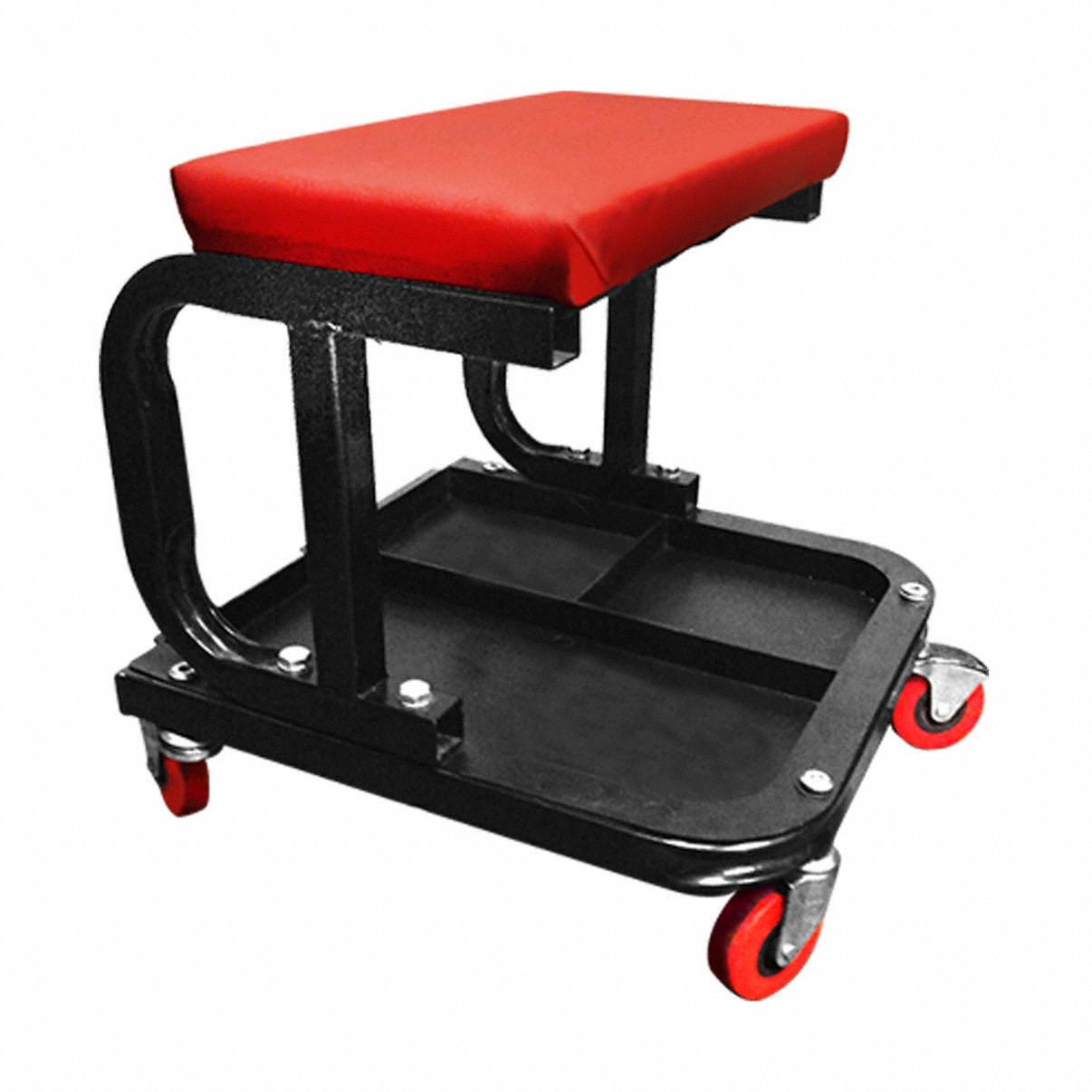 Creeper Seat: Heavy-Duty, Fixed, 350 lb Max Load Capacity