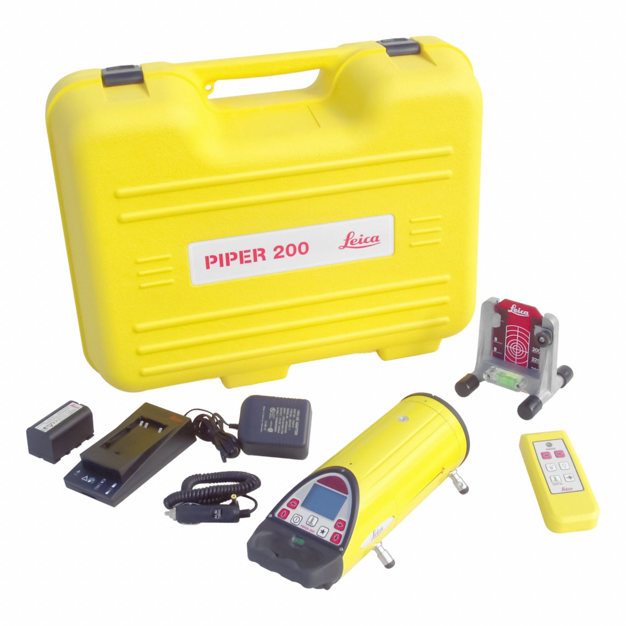 Pipe Laser Kit: Yellow, Pipe Laser, 16 1/2 in Overall Ht, 10 1/2 in Overall Wd, Aluminum
