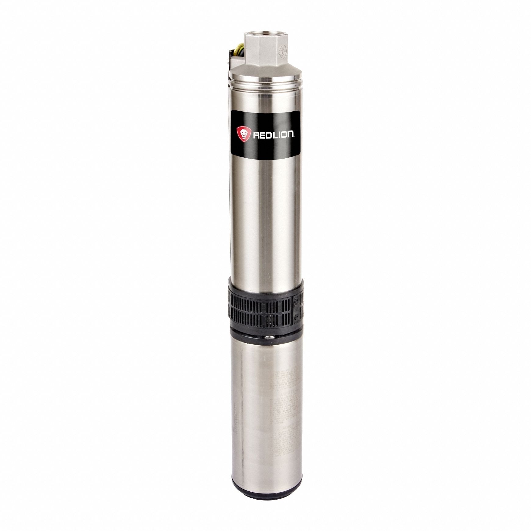RED LION Submersible Pump 4in: For 4 in Well Pipe Dia., Stainless Steel, 1/2 hp, 5 gpm, 3 Wires (MPN RS5G05-3W2V). Key specifications — Brand: RED LION; Rated Voltage: 230V AC.