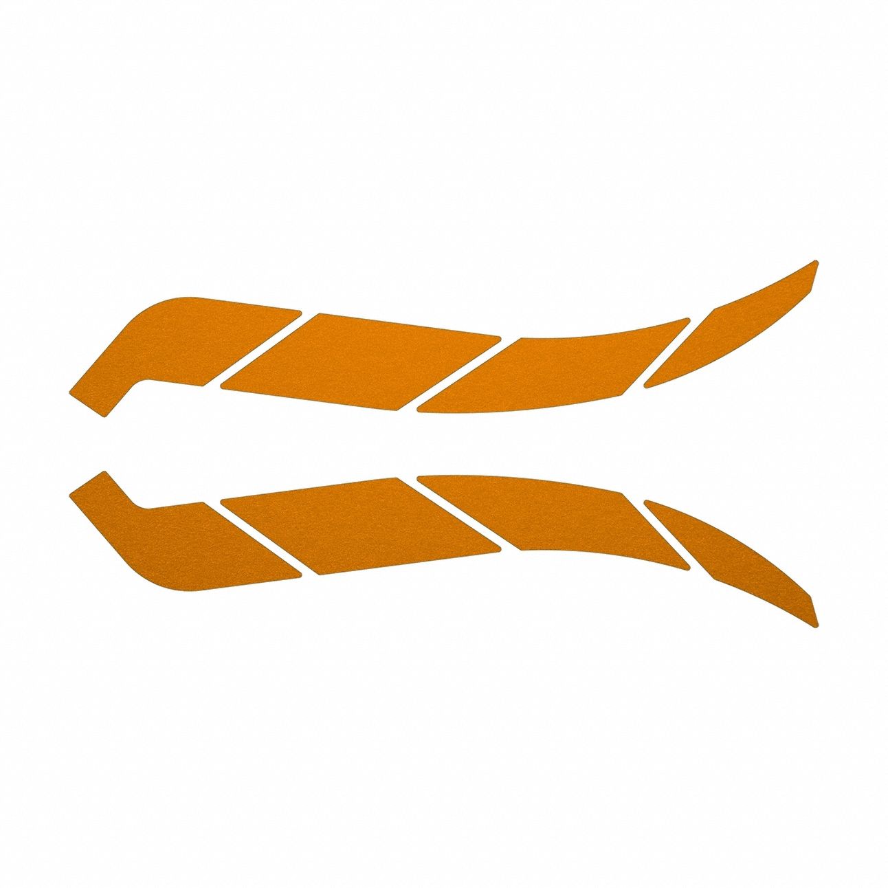 Hard Hat Label: 4 in Ht, 11 1/2 in Wd, Reflective, Hi-Vis, Reflective Sheeting