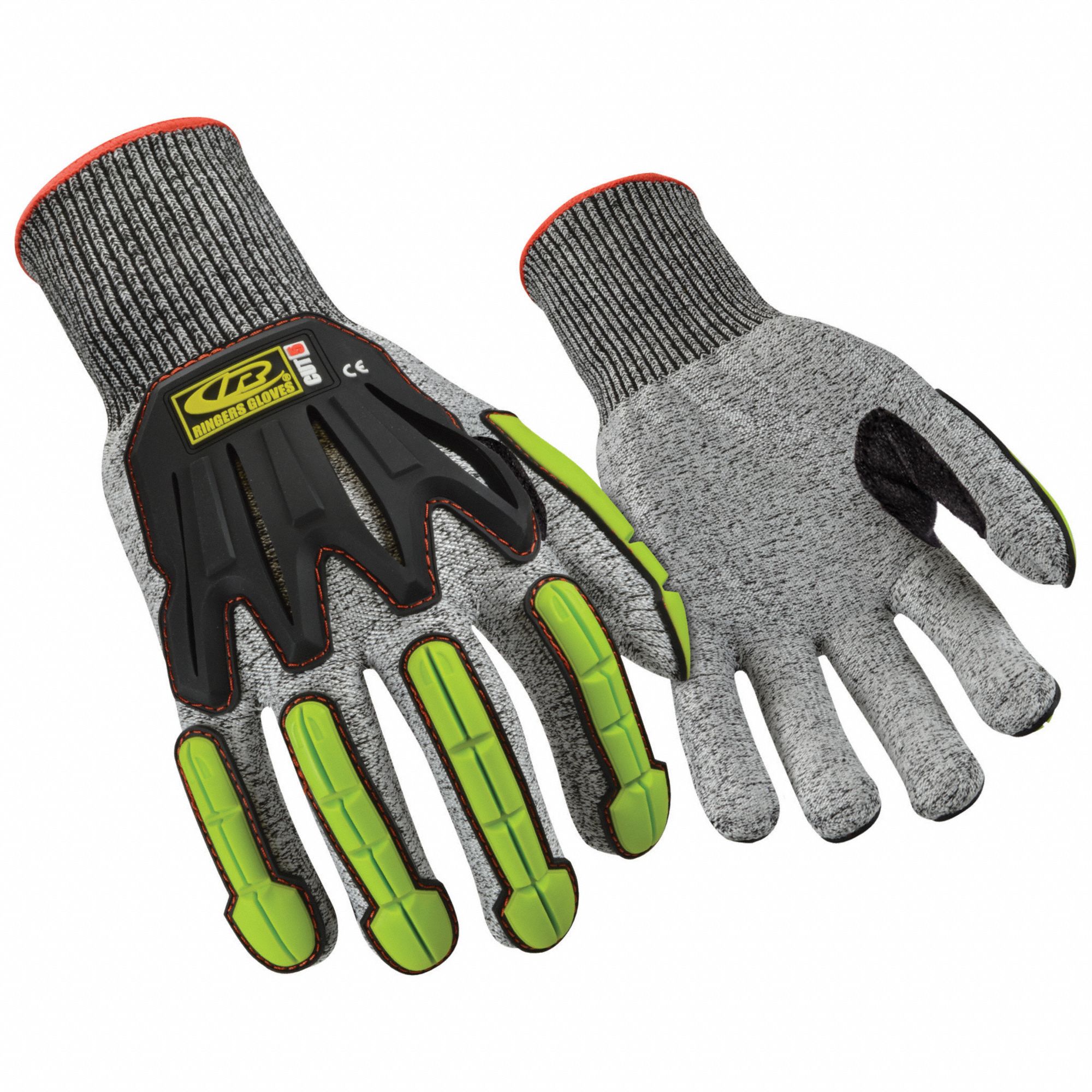 CUT-RESISTANT GLOVES,GREY,KNIT,XL,PR