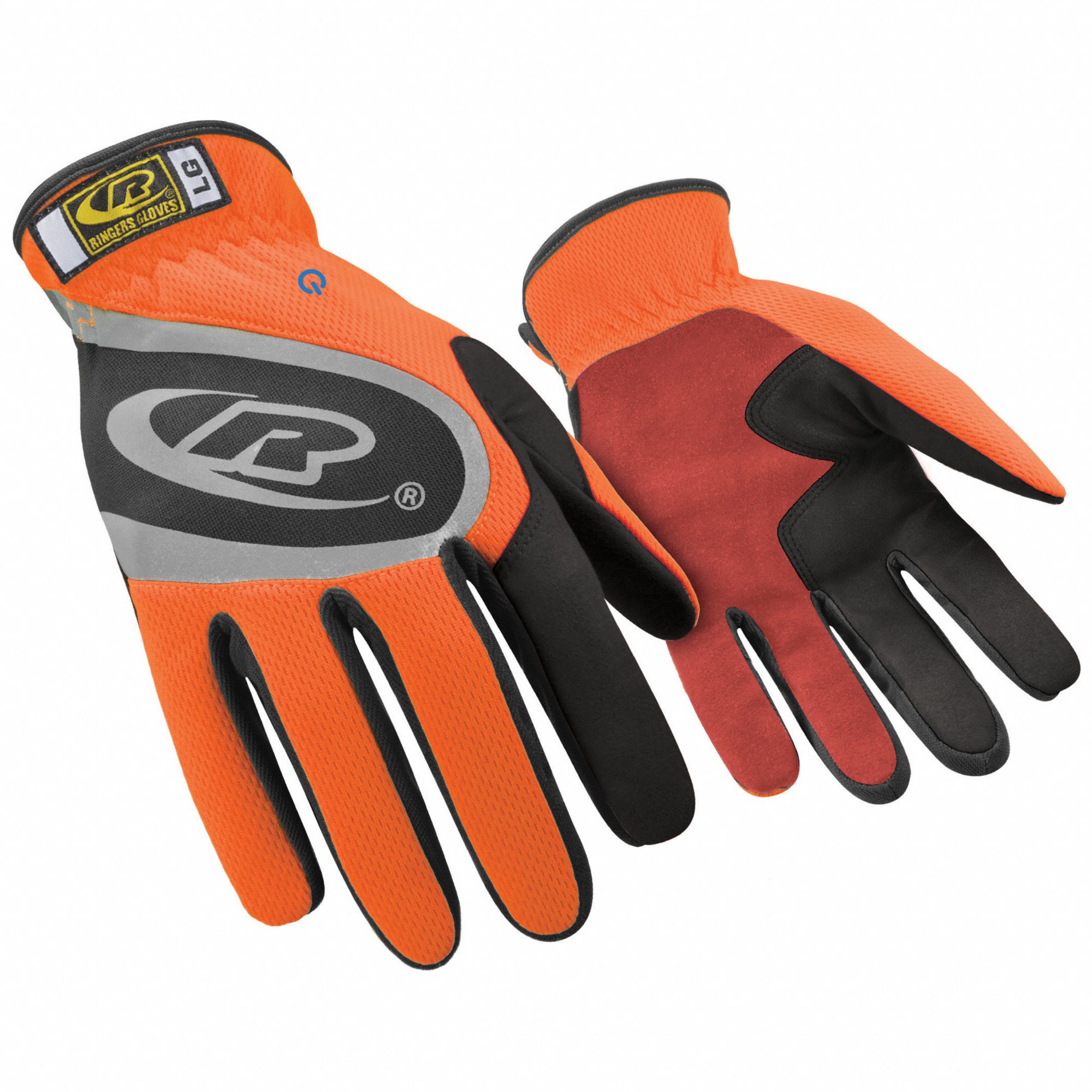 Mechanics Gloves: 2XL ( 12 ), Mechanics Glove, Full Finger, Synthetic Leather, 1 PR