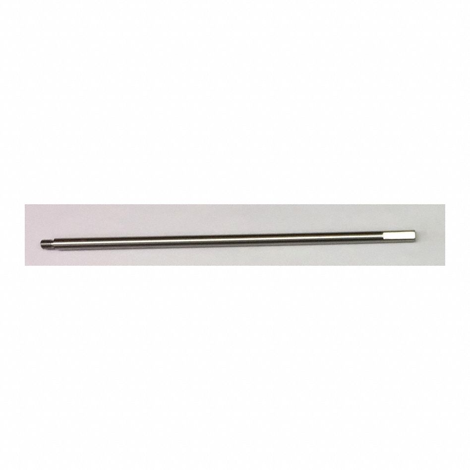 Stirrer Shaft: 12 in Overall Lg, 3/8 in Overall Dia, Stainless Steel
