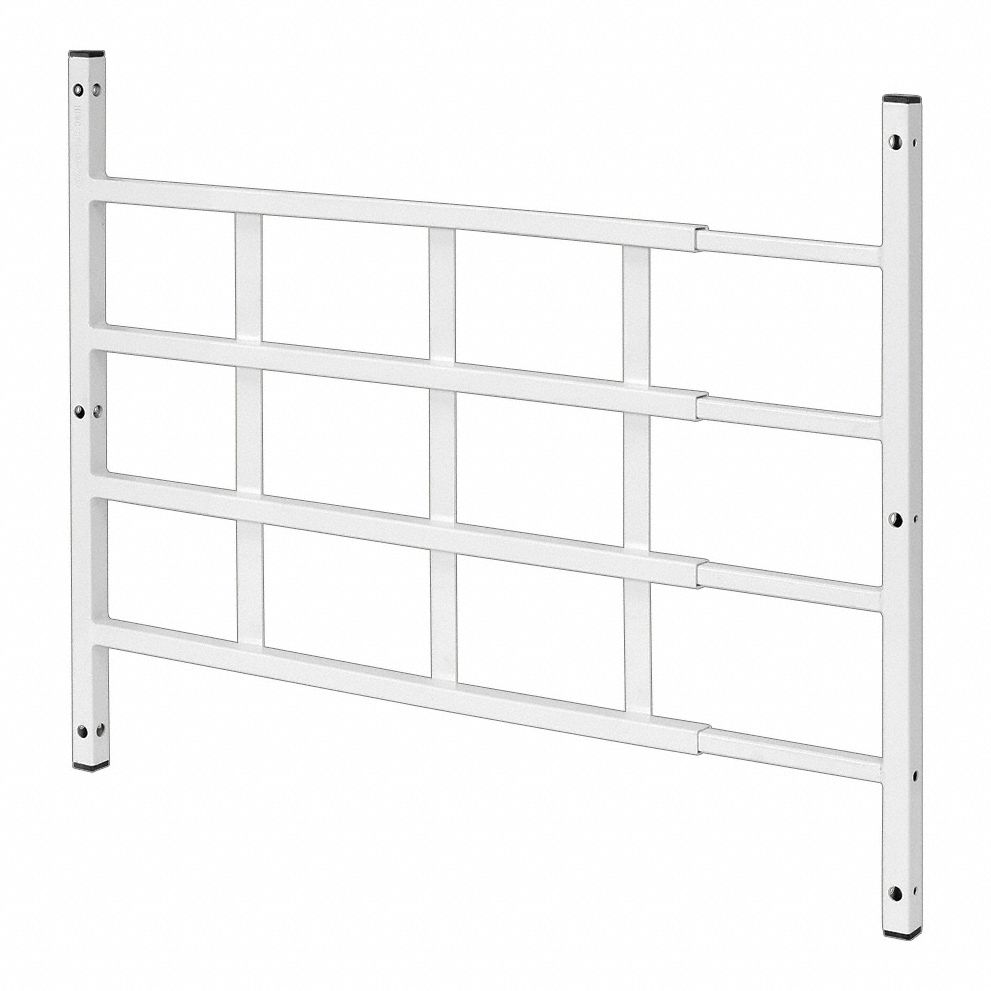 Window Security Guard: Fixed, 23 1/2 in to 38 in, 21 1/4 in Ht, 4 Bars, White, Inside