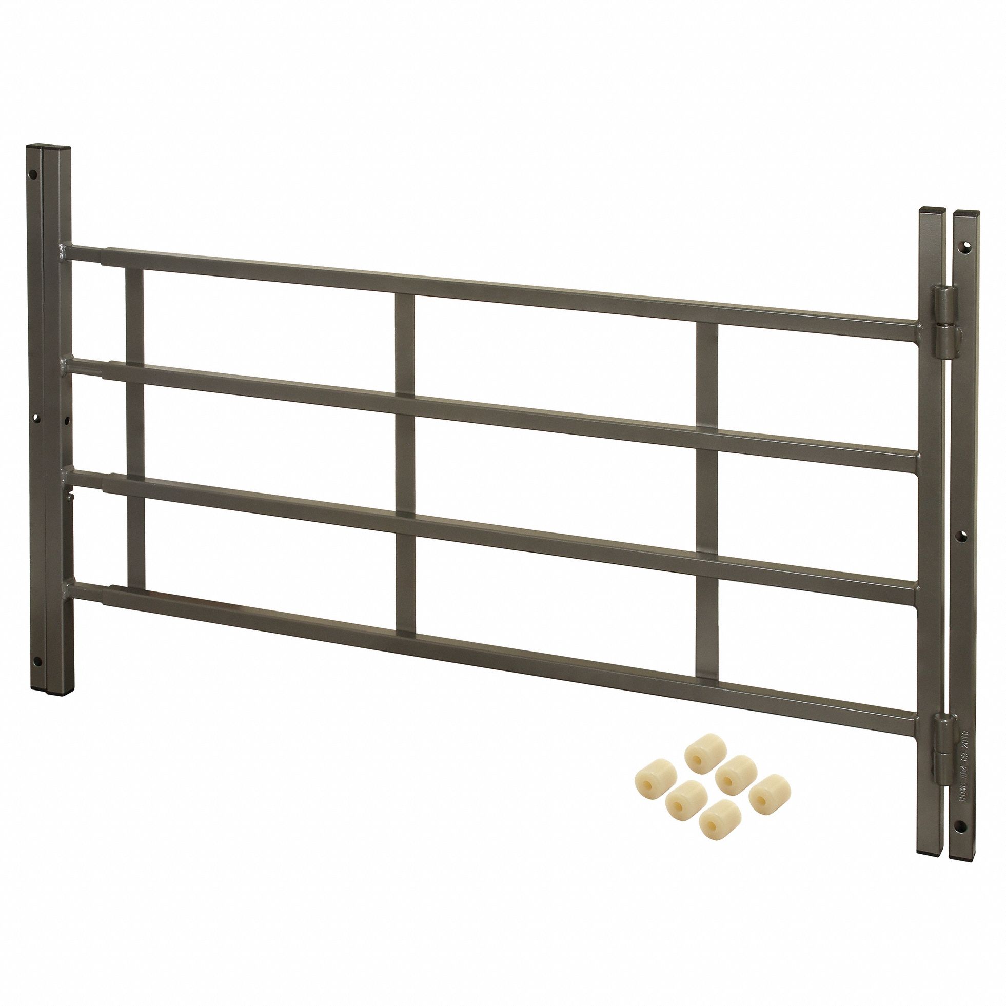 Window Security Guard: Hinged, 32 1/2 in to 54 in, 21 1/4 in Ht, 4 Bars, Bronze, Inside